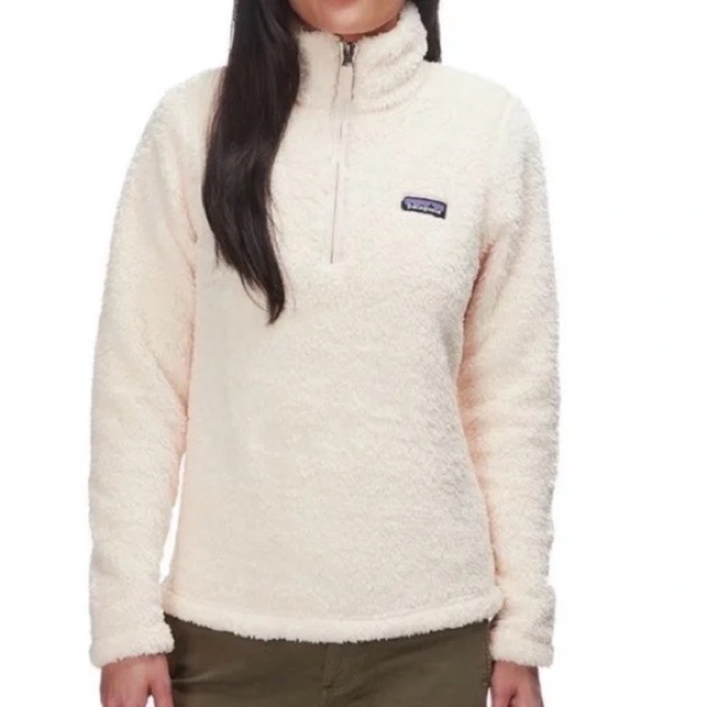 Patagonia Women’s Los Gatos Fleece 1/4-Zip Pullover in Calcium Pink/Cream